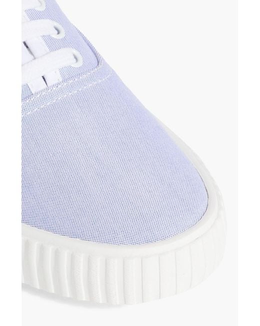 Thom Browne Blue Heritage Canvas Sneakers for men