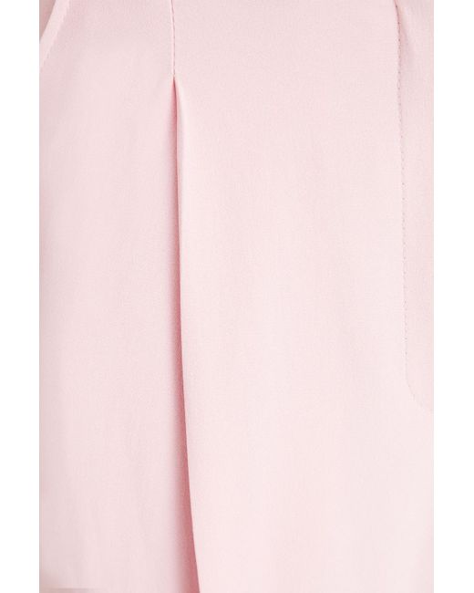 Alexander McQueen Pink Crepe De Chine Tapered Pants