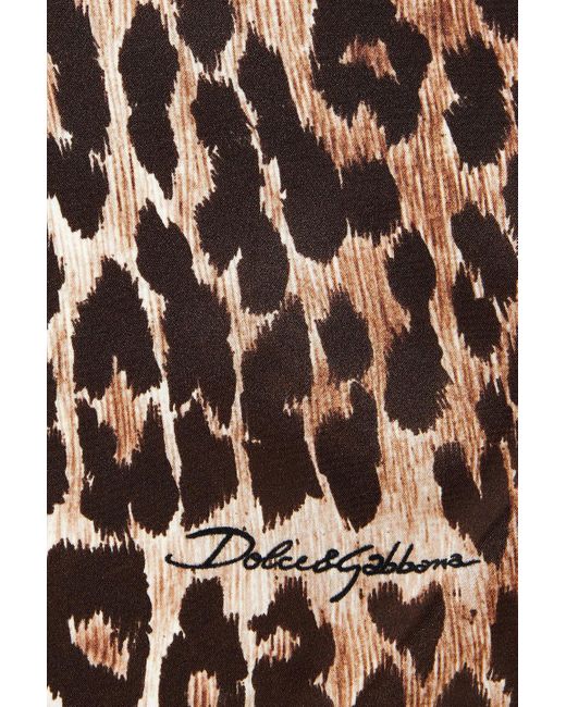 Dolce And Gabbana Leopard Print Silk Scarf Lyst Uk