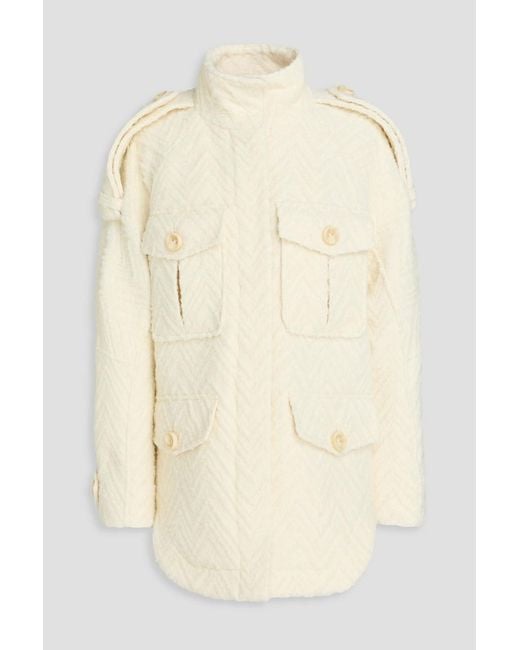 Zimmermann Natural Bouclé-Tweed Shirt Jacket