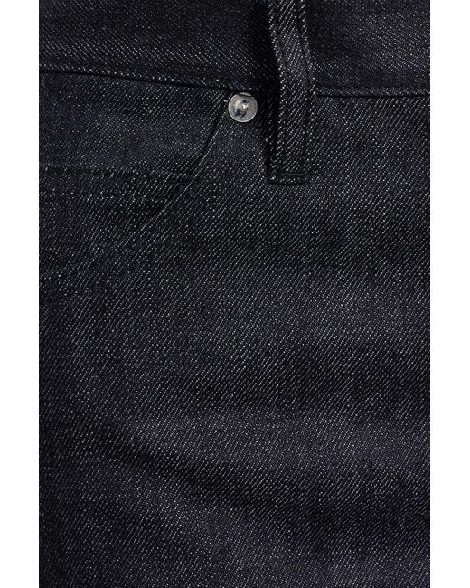 Jil Sander Blue Cropped High-rise Kick-flare Jeans