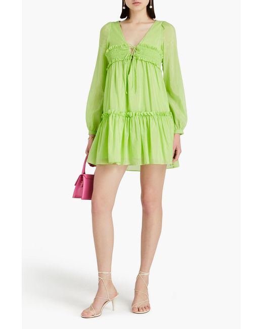Nicholas Green Brynn Cotton And Silk-blend Voile Mini Dress