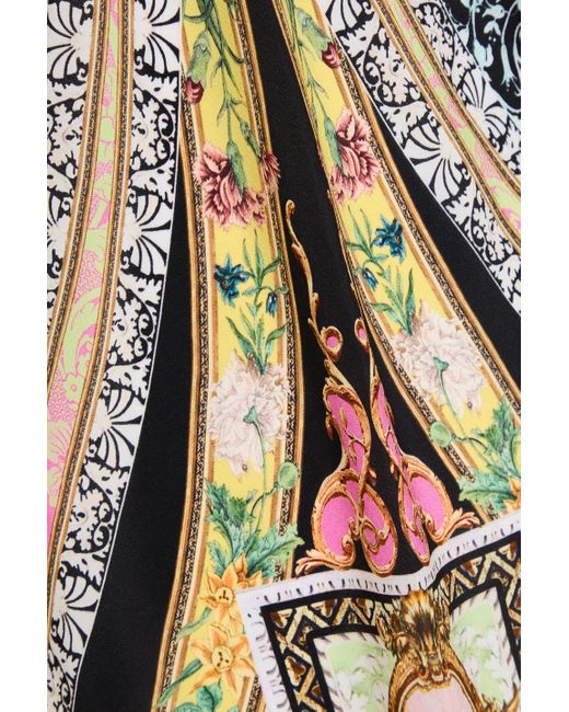 Camilla Black Crystal-embellished Printed Silk Crepe De Chine Camisole