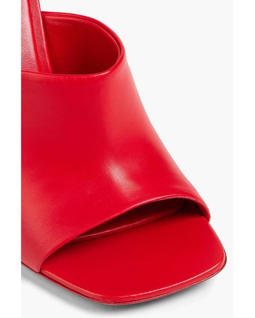Ferragamo Red Astro X5 Leather Mules