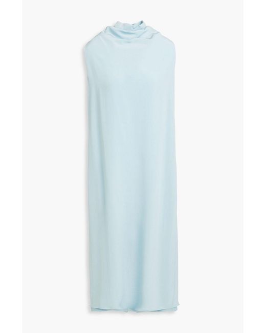 Altuzarra Blue Draped Silk Crepe De Chine