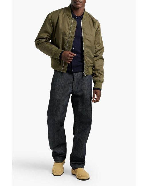 Officine Generale Green Winnie Shell Bomber Jacket for men