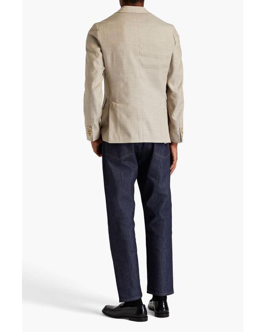 Paul Smith Natural Slim-fit Linen And Wool-blend Blazer for men