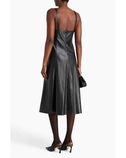 Stella McCartney Black Pleated Midi Dress