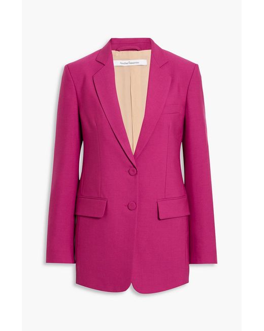 Another Tomorrow Pink Wool Blazer