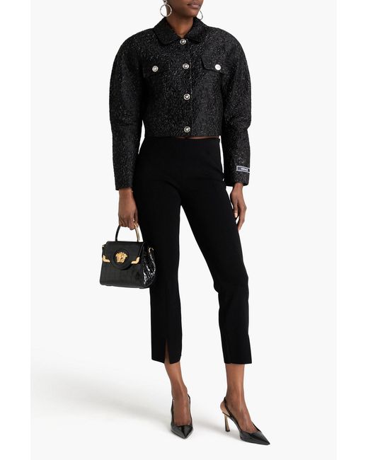 Versace Black Metallic Cloqué Jacket