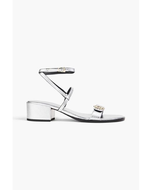 Maje White Leather Sandals