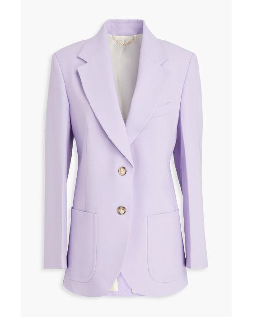 Victoria Beckham Purple Crepe Blazer