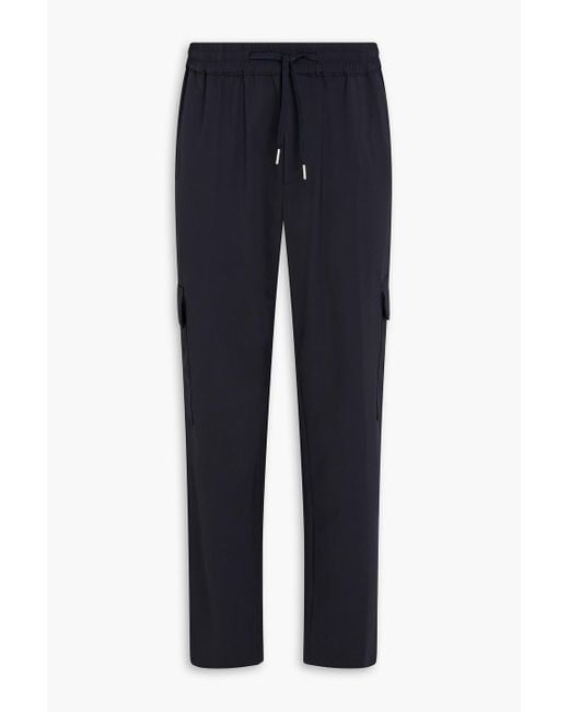 Sandro Blue Tapered Crepe Drawstring Cargo Pants for men