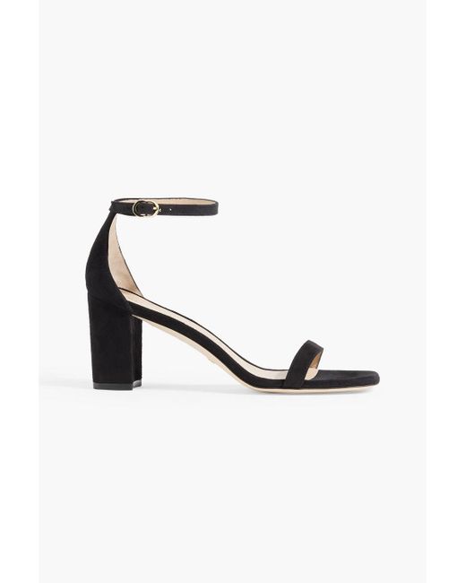 Stuart Weitzman Black Suede Sandals