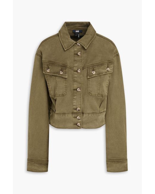 PAIGE Green Cerra Denim Jacket