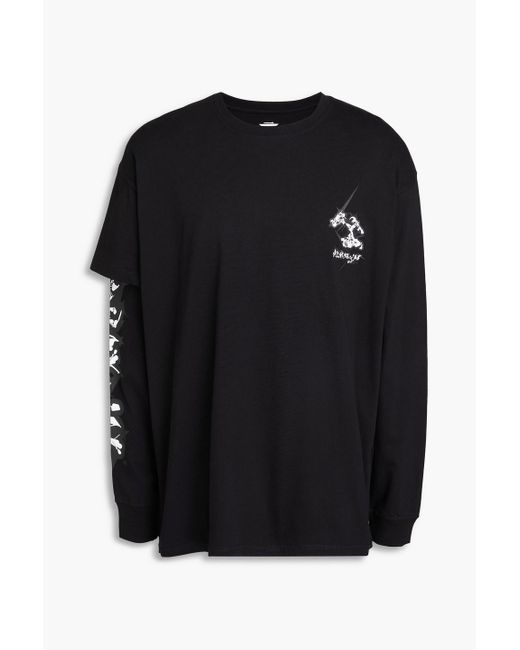 Acronym Black Printed Cotton-jersey T-shirt for men
