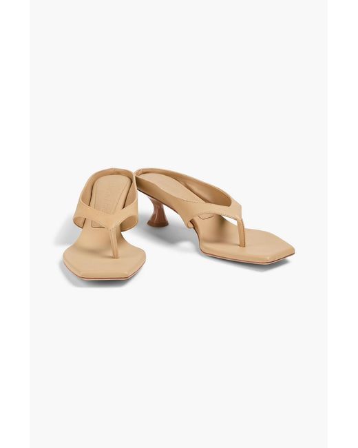 STUDIO AMELIA Natural Angela 50 Leather Sandals