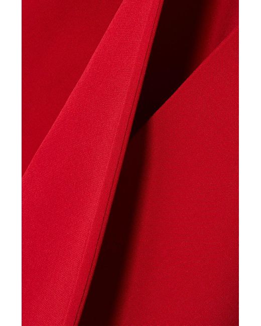 Valentino Garavani Red Plissiertes minikleid aus crêpe aus einer wollmischung