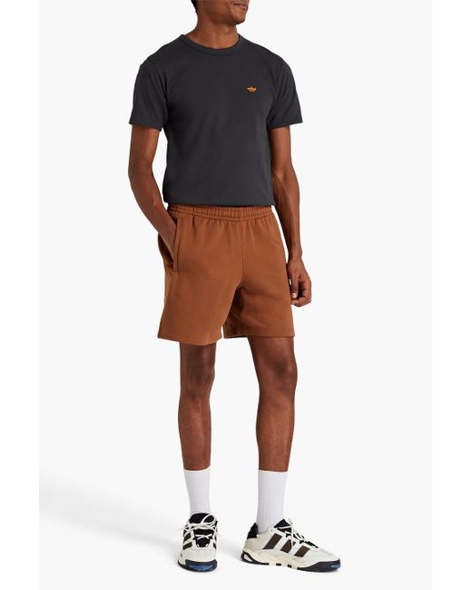 Adidas Originals Shorts aus baumwollfrottee mit tunnelzug in Brown für Herren
