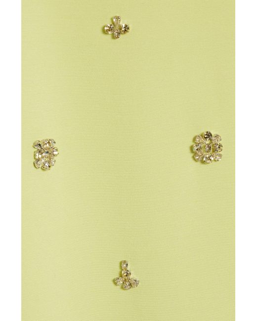 Huishan Zhang Yellow Benedetta Crystal-embellished Crepe Maxi Dress