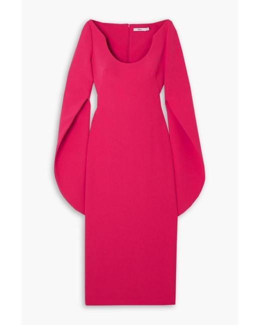 Safiyaa Pink Evera Stretch-crepe Midi Dress