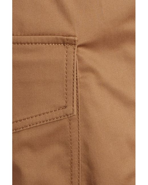 Veronica Beard Brown Madeline Wrap-Effect Cotton-Blend Midi Skirt