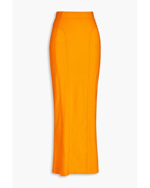 Jacquemus Orange Tuba Scuba Maxi Skirt