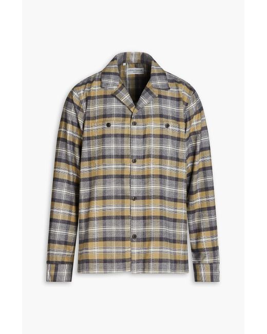 Officine Generale Gray Jude Checked Cotton-flannel Shirt for men