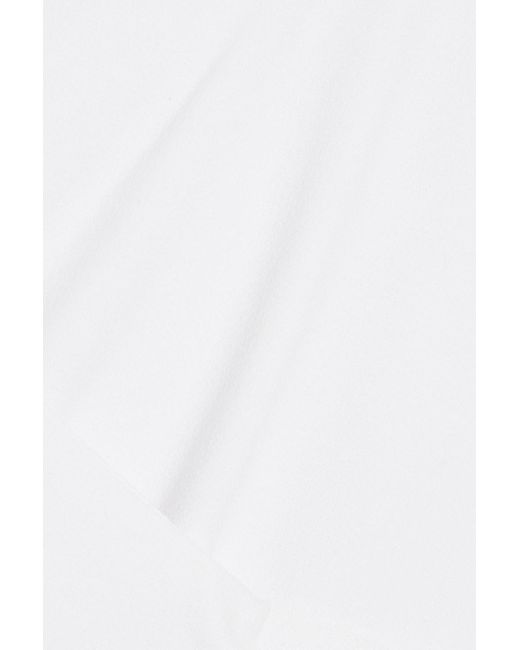 Melissa Odabash White Dru jumpsuit aus strukturiertem stretch-jersey mit drapierung