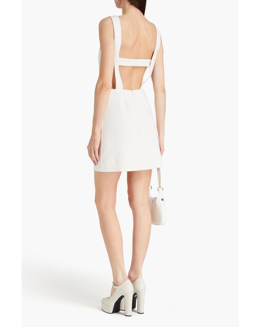 Ba&sh White Cutout Ponte Mini Dress