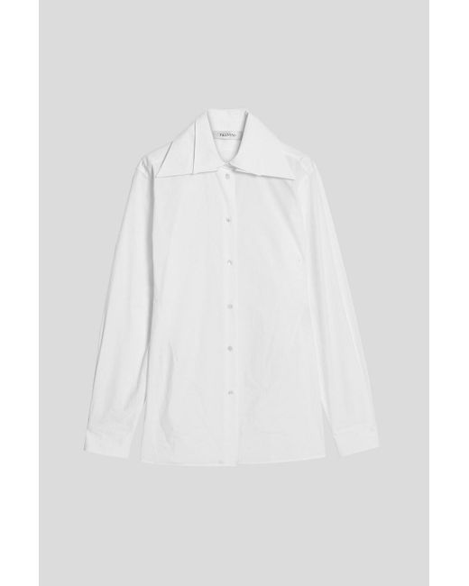 Valentino Garavani White Cotton-poplin Shirt