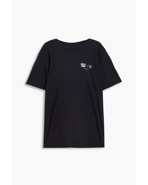 Rag & Bone Black Printed Cotton-Jersey T-Shirt for men