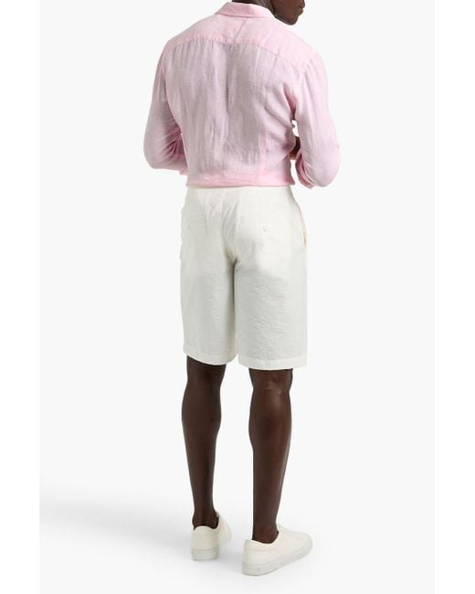 Orlebar Brown Pink Giles Linen Shirt for men