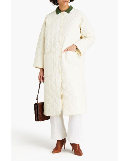 Rodebjer White Sandler Quilted Shell Coat