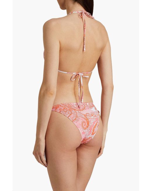 Melissa Odabash Pink Key west triangel-bikini-oberteil mit paisley-print