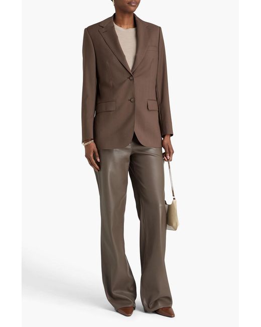 Officine Generale Brown Giovanni Herringbone Wool Blazer