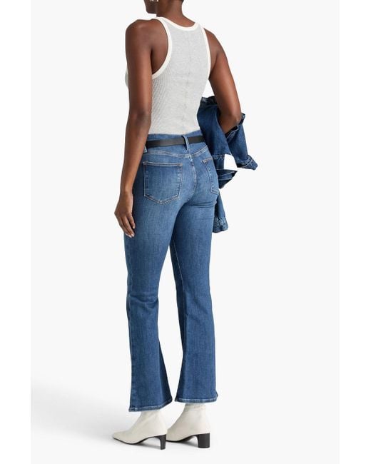 FRAME Blue Le Pixie High Flare High-Rise Flared Jeans