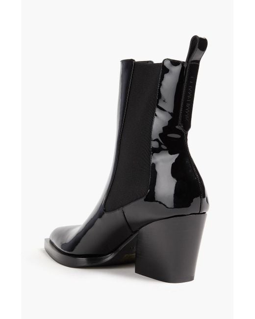 Zimmermann Black Patent-Leather Ankle Boots