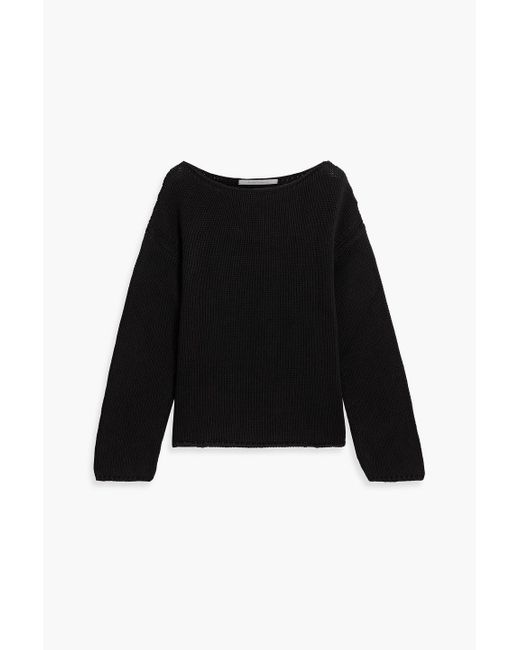 Another Tomorrow Black Pullover aus baumwolle