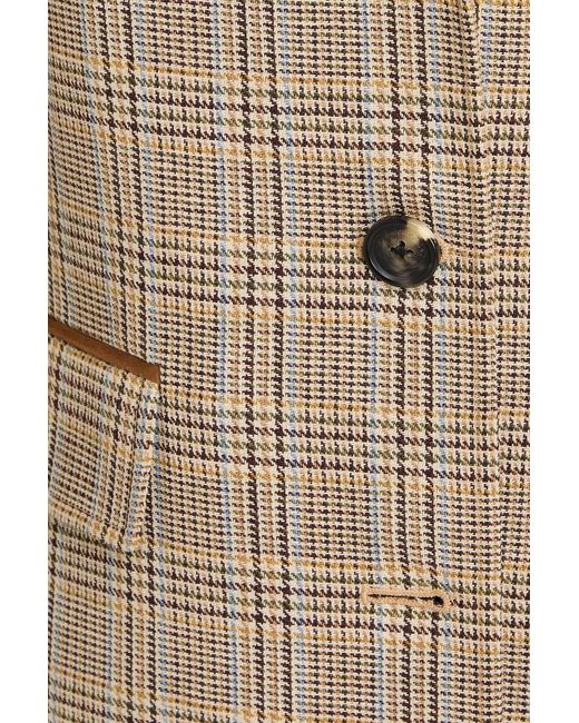 Rag & Bone Natural Evia Houndstooth Wool-blend Tweed Blazer