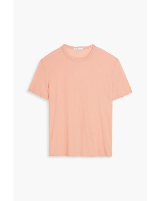 James Perse Pink Slub Cotton-jersey T-shirt