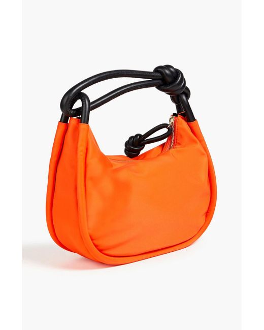 Ganni Orange Leather And Shell Shoulder Bag