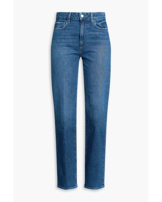PAIGE Blue Stevie High-Rise Straight-Leg Jeans