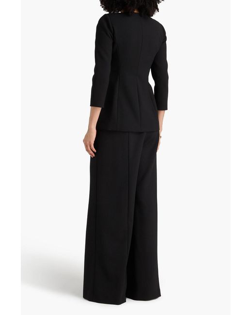 Carolina Herrera Black Sequin-Embellished Wool-Blend Jacket