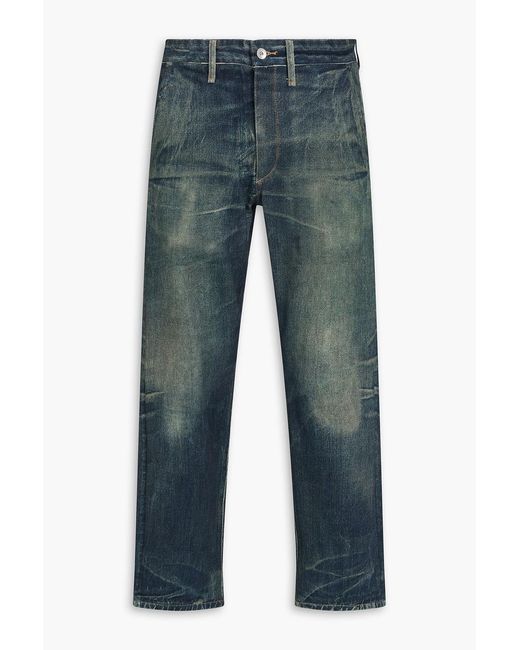 Rag & Bone Blue Fit 4 Miramar Denim-Effect Print French Cotton-Terry Pants for men