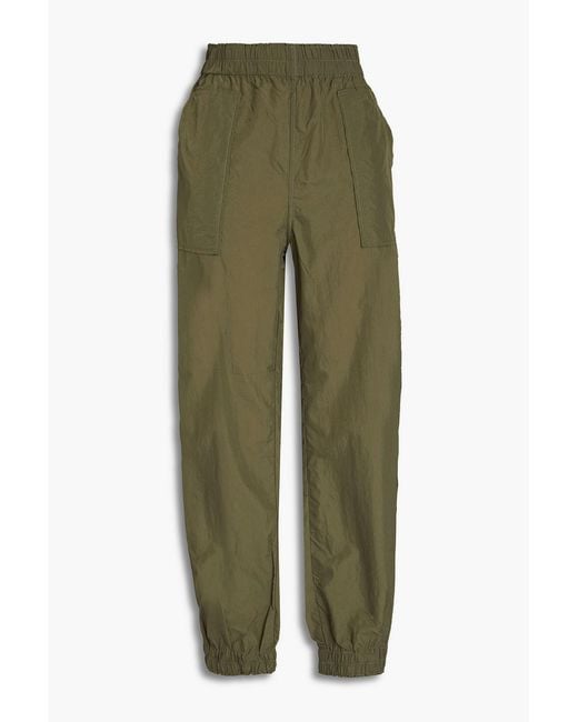Ganni Green Shell Tapered Pants