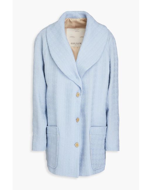 Giuliva Heritage Blue Rosella Wool-blend Tweed Coat