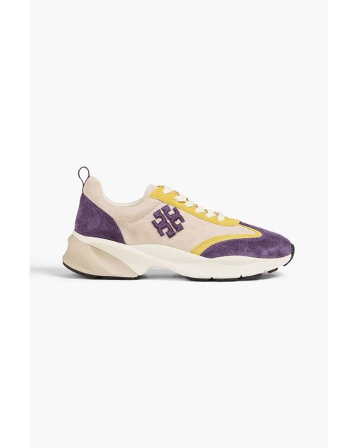 Tory Burch Pink Good Luck Suede Sneakers