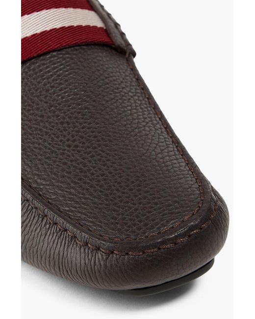 Bally Black Waltec Pebbled-Leather Driving Shoes for men