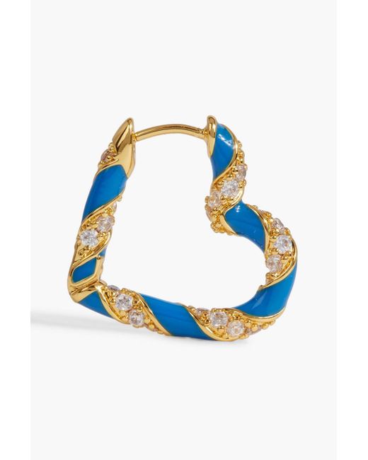 Zimmermann Blue Gold-tone, Crystal And Enamel Earrings